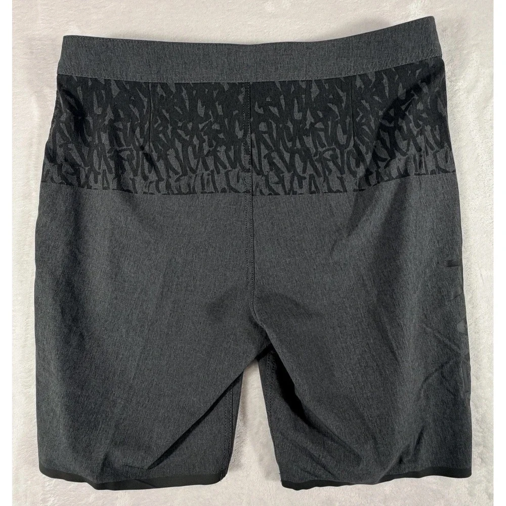 RVCA Shorts Men's Sz 32 Charcoal Gray Ancell Staff Swimming Drawstring